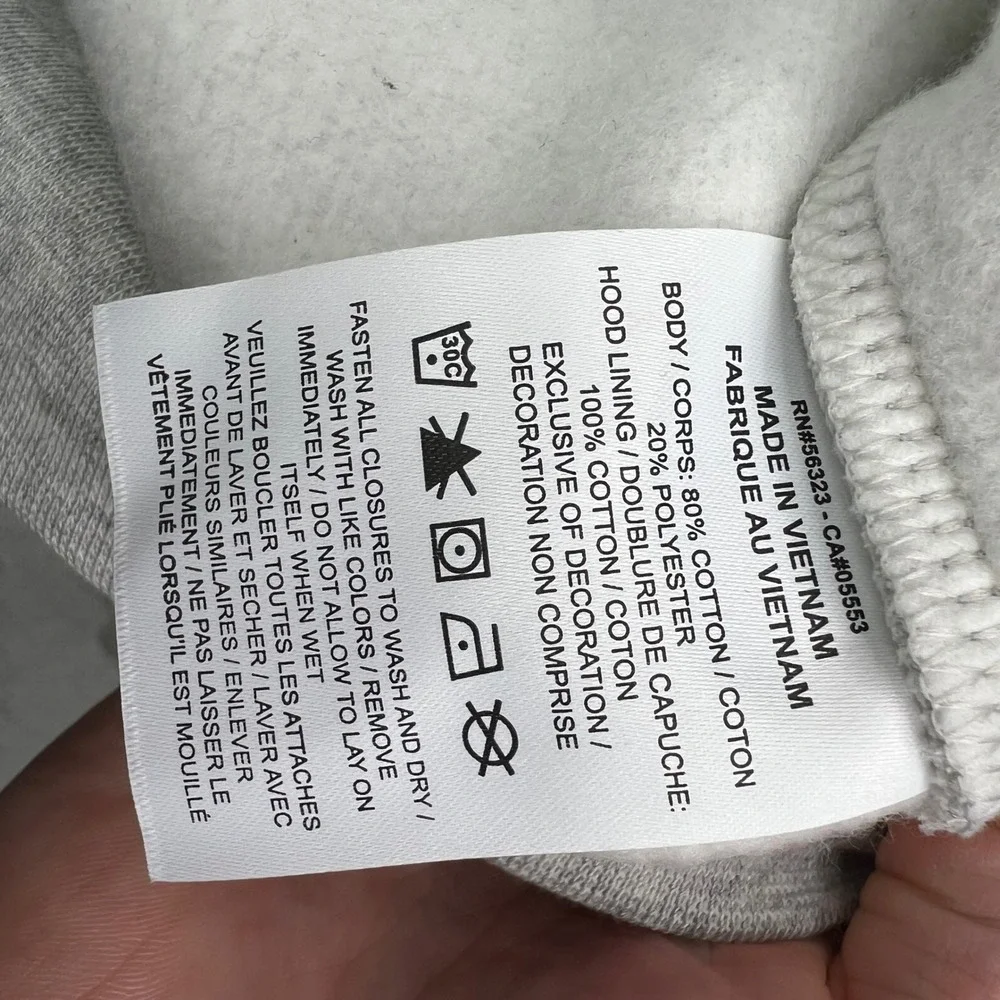 Jordan Brooklyn Fleece Full Zip Hoodie Mens 2XL Gray Solid Hooded Sweatshirt New
